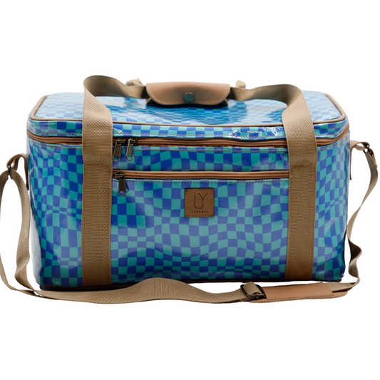 Courtney Cooler - Warped Check Aqua