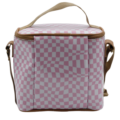 Lunch Cooler - Warped Check Pink