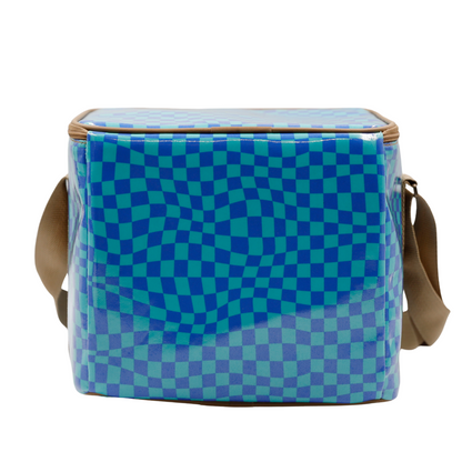Sam Sling Cooler - Warped Check Aqua