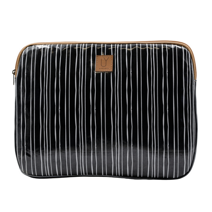 Laptop Sleeve Large - Stripe Black and White