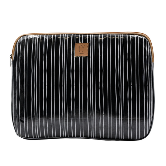 Laptop Sleeve Large - Stripe Black and White