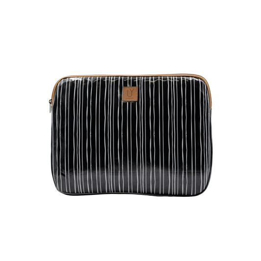 Laptop Sleeve Medium - Stripe Black and White
